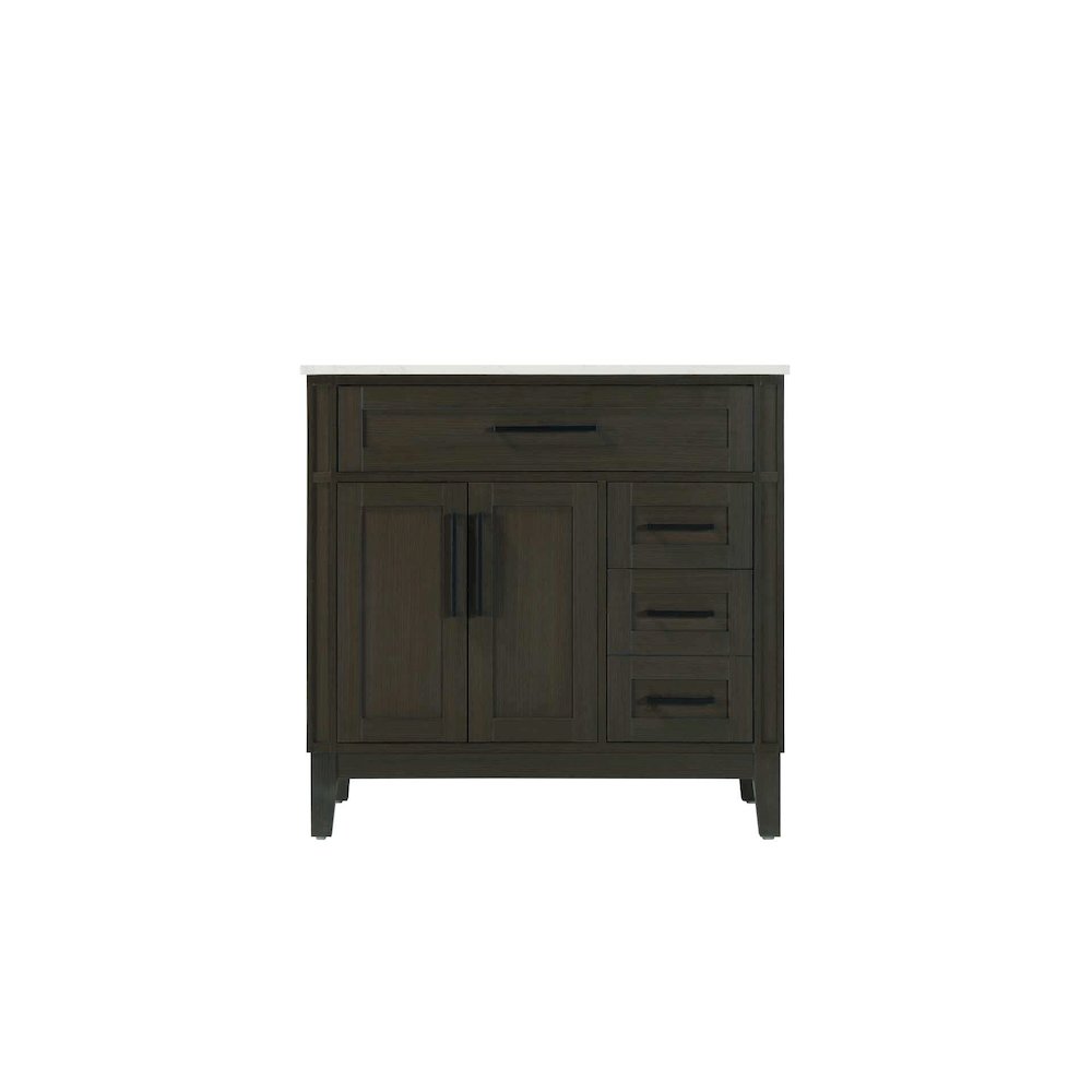 36 inch Single Bathroom Vanity in Mocha Brown. Picture 9