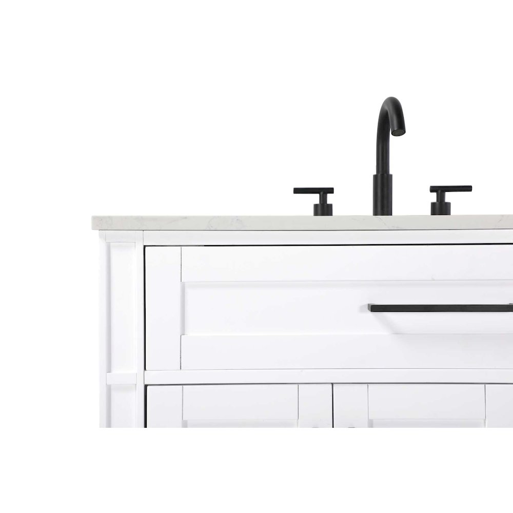 36 inch Single Bathroom Vanity in Honey White. Picture 5