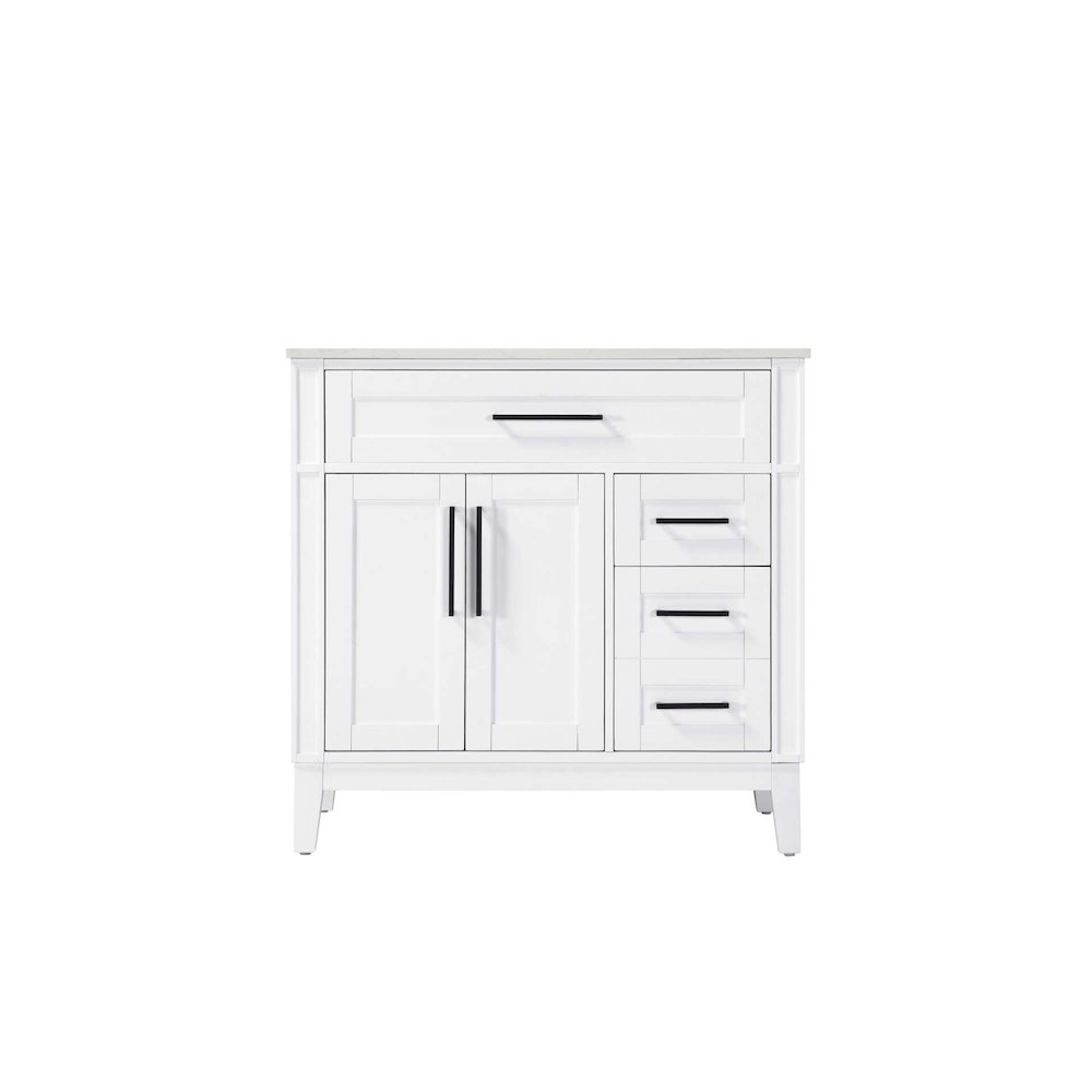 36 inch Single Bathroom Vanity in Honey White. Picture 9