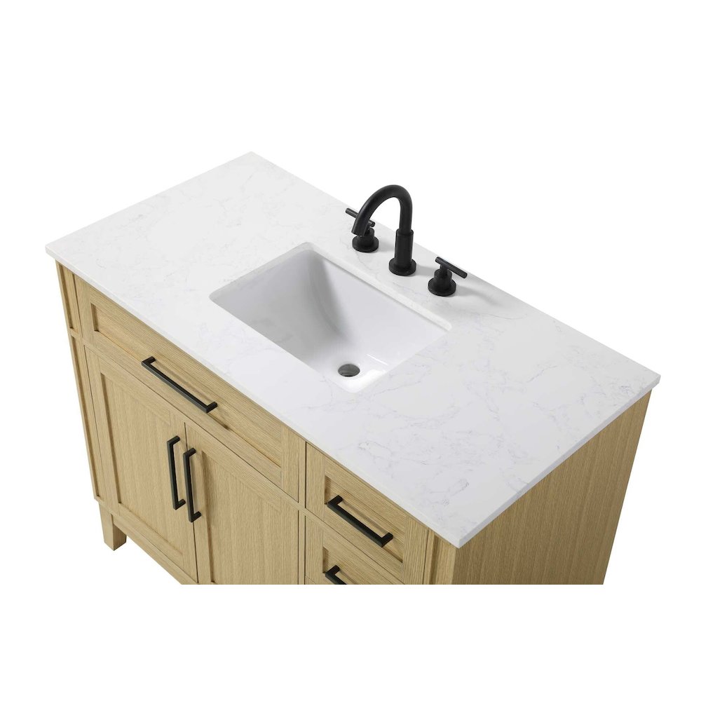 42 inch Single Bathroom Vanity in Honey Brown. Picture 3