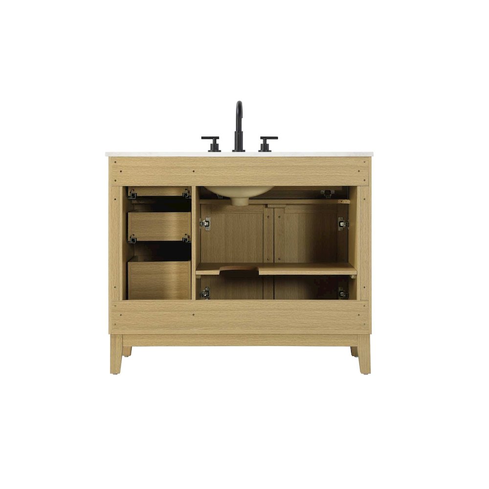 42 inch Single Bathroom Vanity in Honey Brown. Picture 7