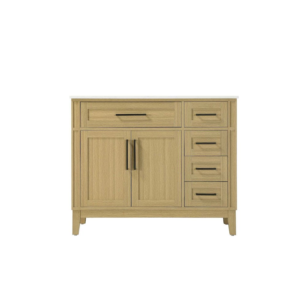 42 inch Single Bathroom Vanity in Honey Brown. Picture 9