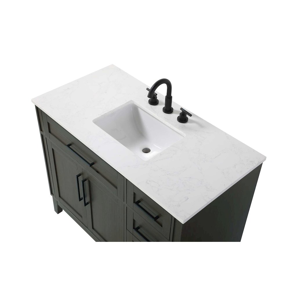 42 inch Single Bathroom Vanity in Mocha Brown. Picture 3