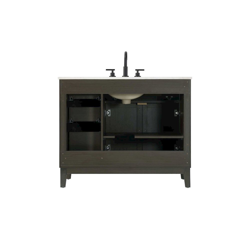 42 inch Single Bathroom Vanity in Mocha Brown. Picture 7