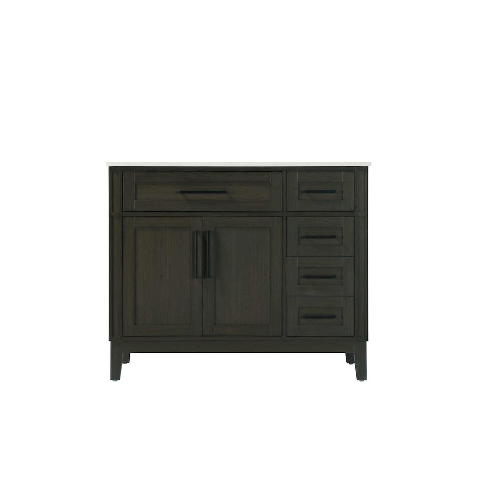 42 inch Single Bathroom Vanity in Mocha Brown. Picture 9