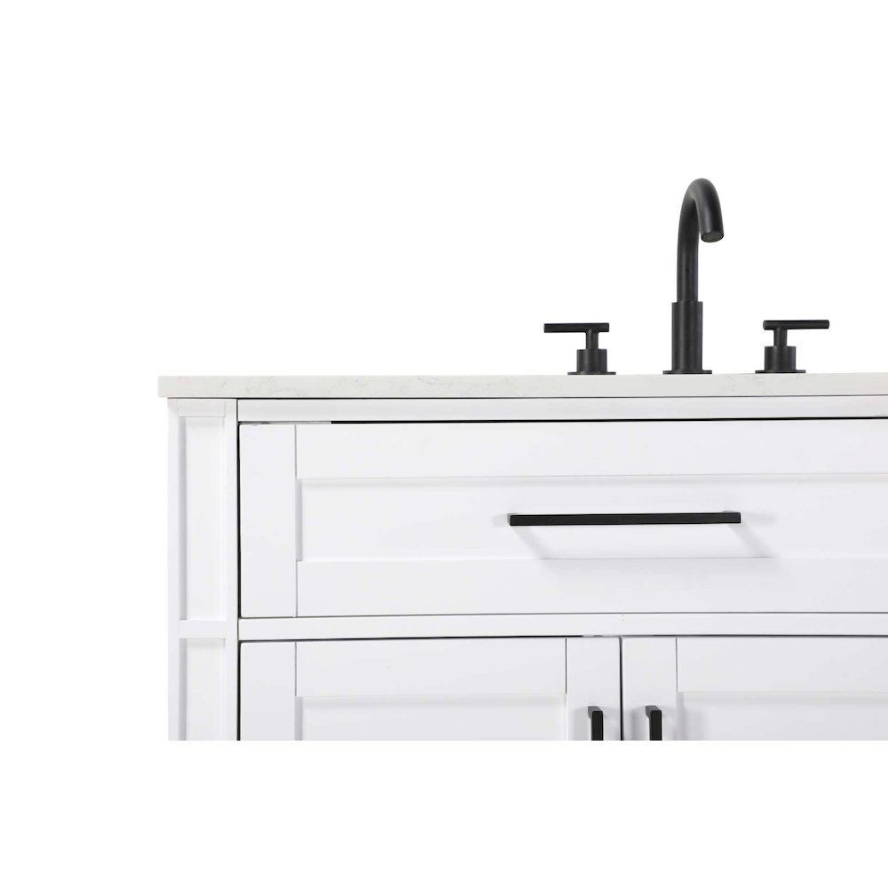42 inch Single Bathroom Vanity in Honey White. Picture 5