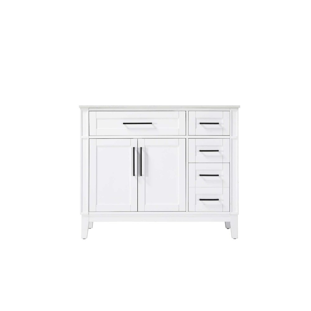 42 inch Single Bathroom Vanity in Honey White. Picture 9