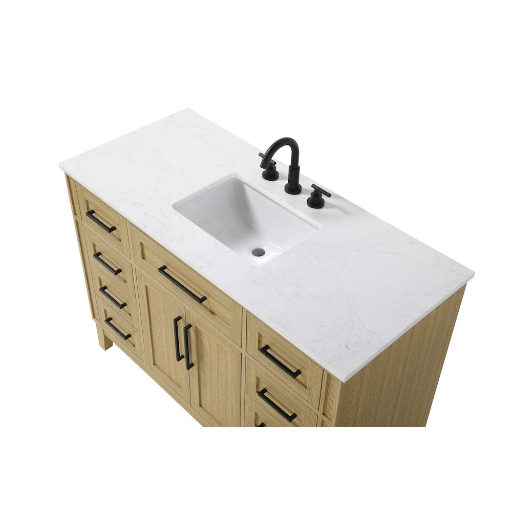 48 inch Single Bathroom Vanity in Honey Brown. Picture 3