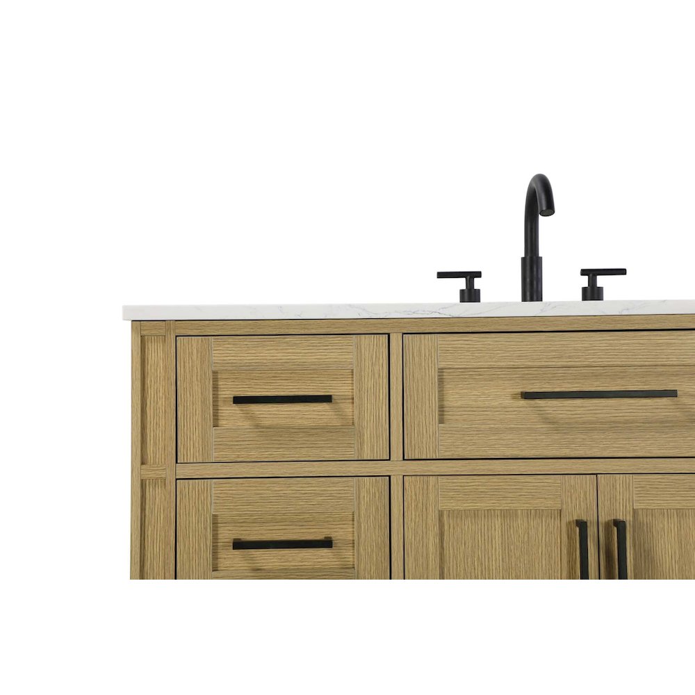 48 inch Single Bathroom Vanity in Honey Brown. Picture 5