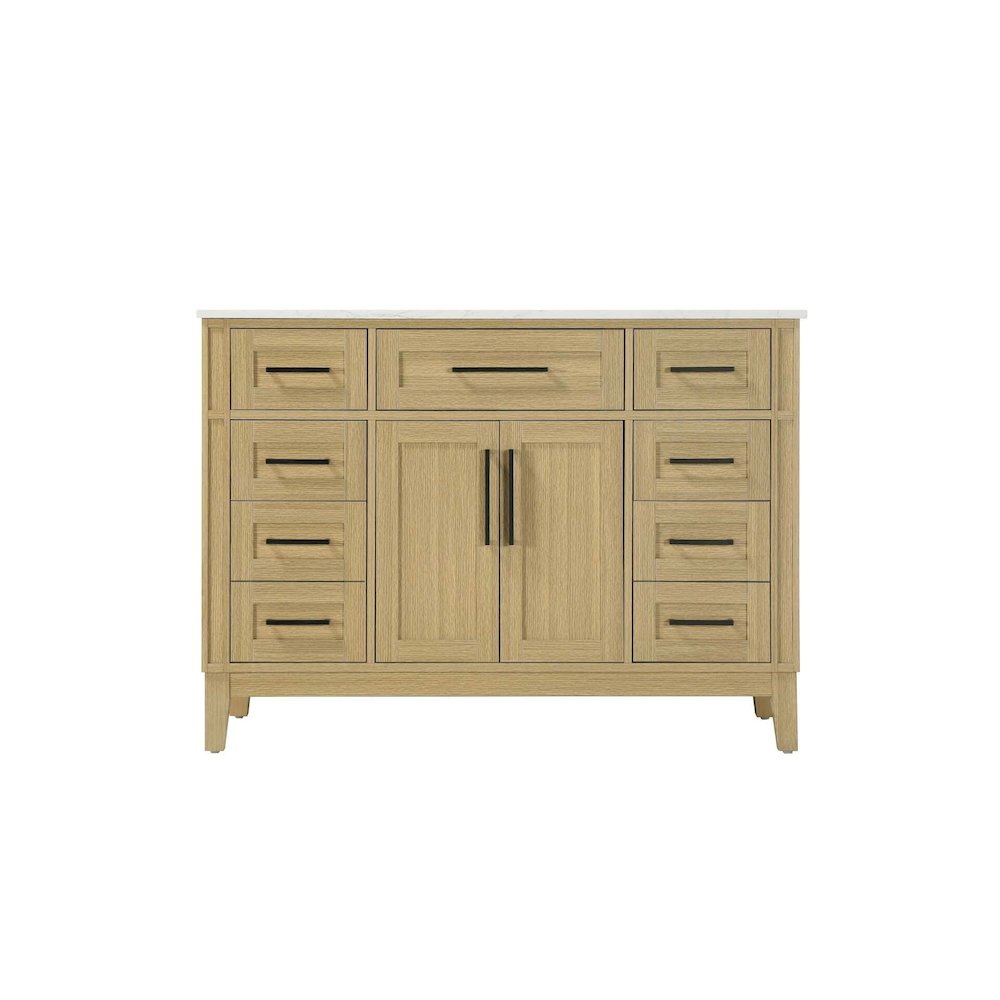 48 inch Single Bathroom Vanity in Honey Brown. Picture 9