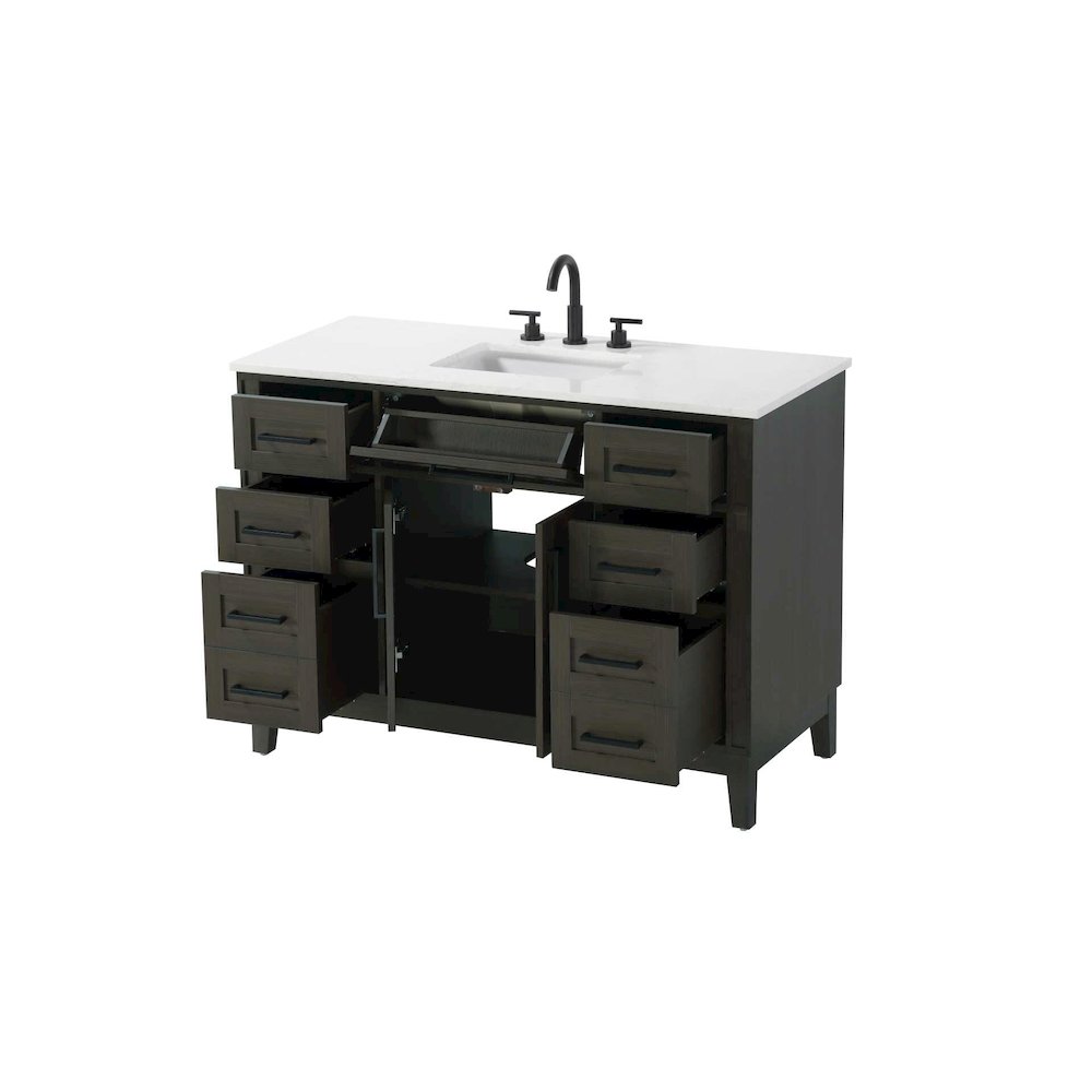 48 inch Single Bathroom Vanity in Mocha Brown. Picture 2