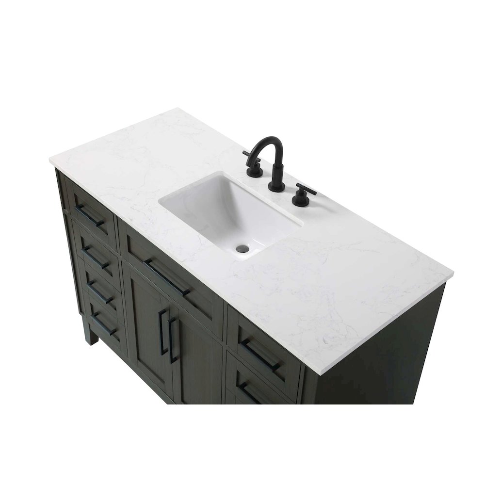 48 inch Single Bathroom Vanity in Mocha Brown. Picture 3