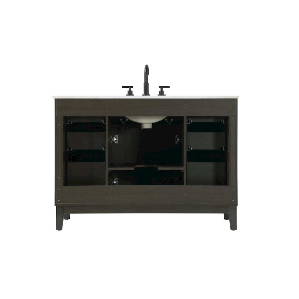 48 inch Single Bathroom Vanity in Mocha Brown. Picture 7