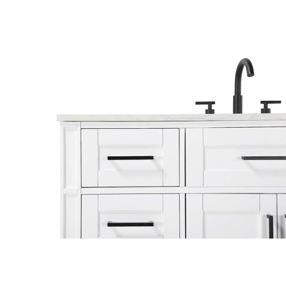 48 inch Single Bathroom Vanity in Honey White. Picture 5