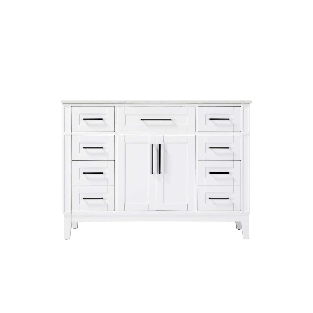 48 inch Single Bathroom Vanity in Honey White. Picture 9