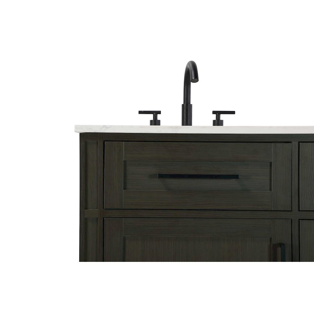 54 inch Double Bathroom Vanity in Mocha Brown. Picture 5