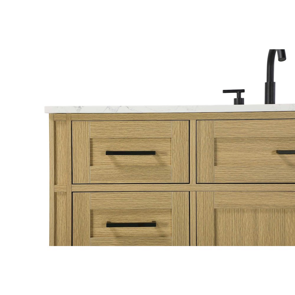 54 inch Single Bathroom Vanity in Honey Brown. Picture 5