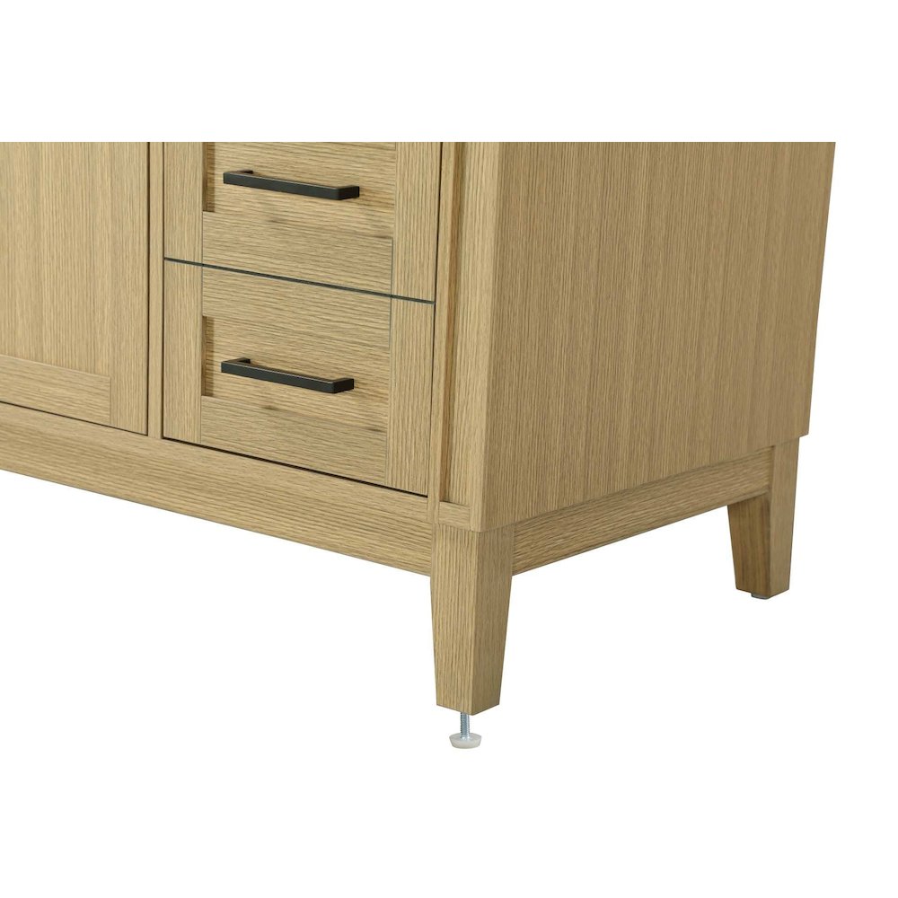 54 inch Single Bathroom Vanity in Honey Brown. Picture 6