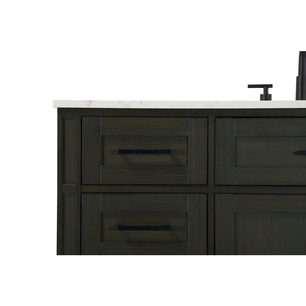 54 inch Single Bathroom Vanity in Mocha Brown. Picture 5