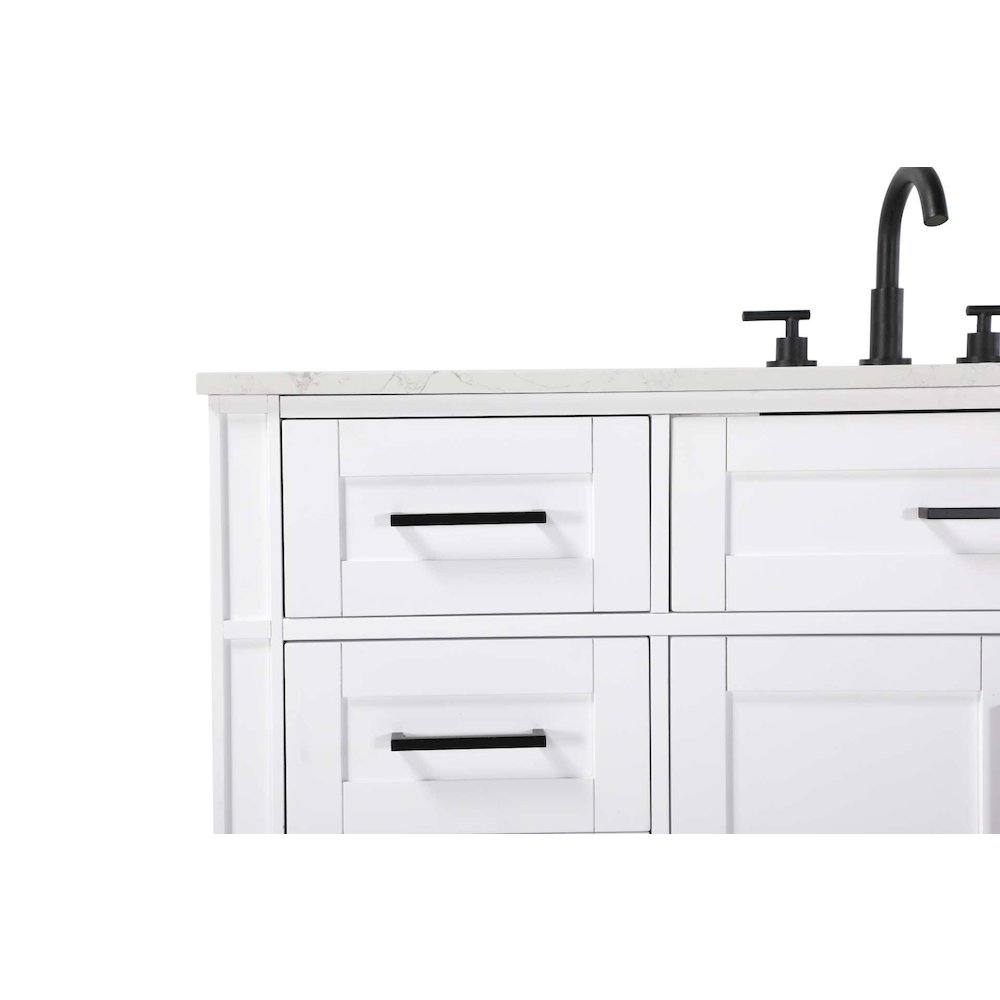 54 inch Single Bathroom Vanity in White. Picture 5
