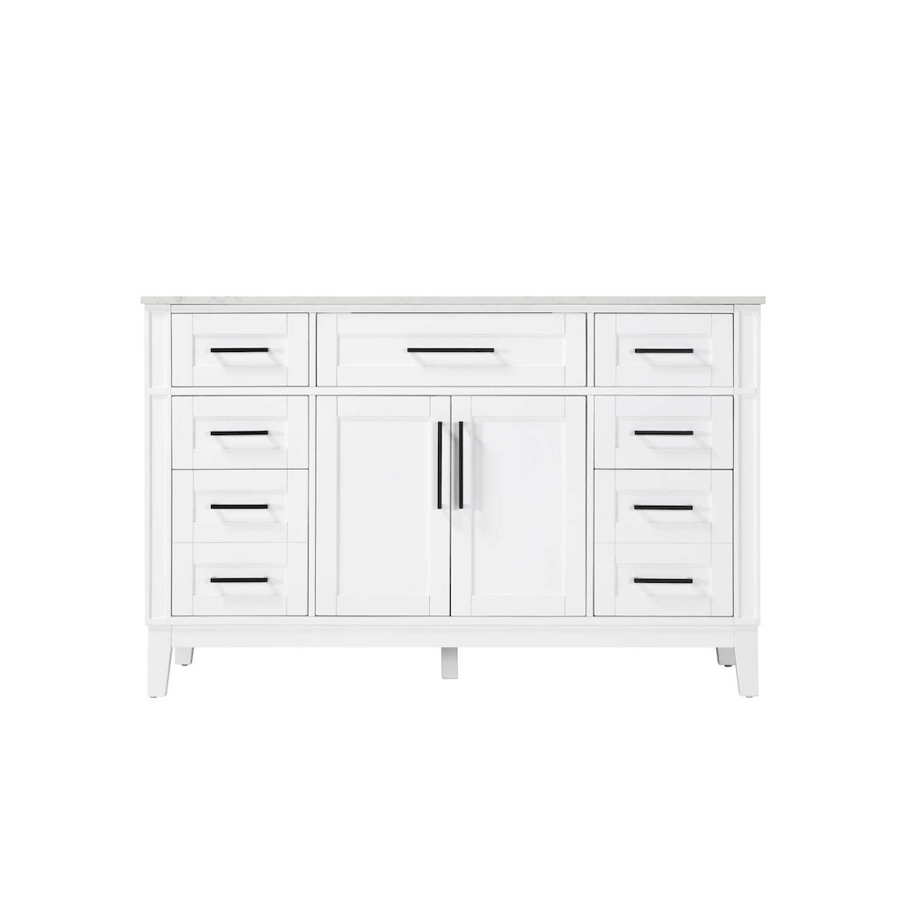 54 inch Single Bathroom Vanity in White. Picture 9