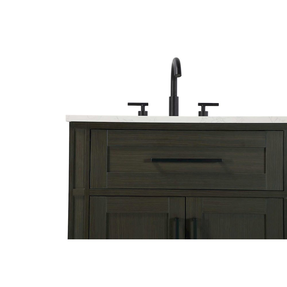 60 inch Double Bathroom Vanity in Mocha Brown. Picture 5