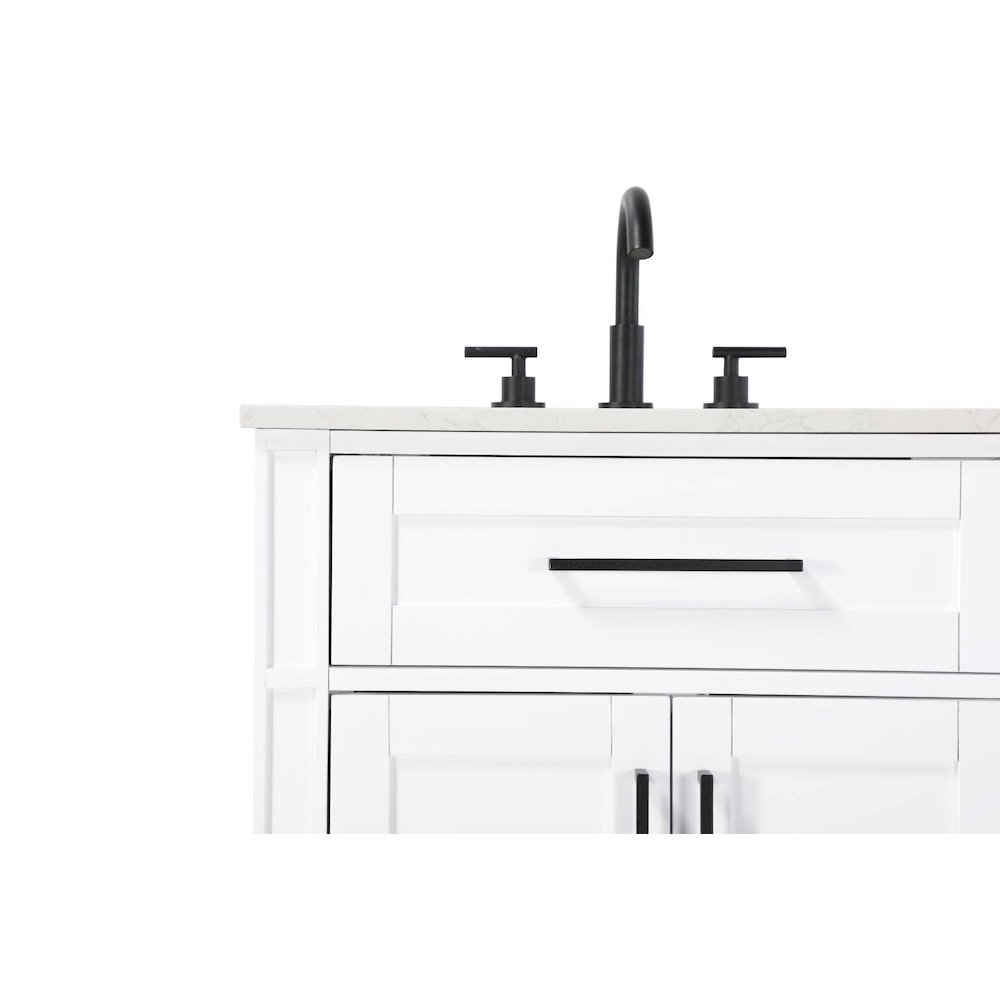 60 inch Double Bathroom Vanity in White. Picture 5