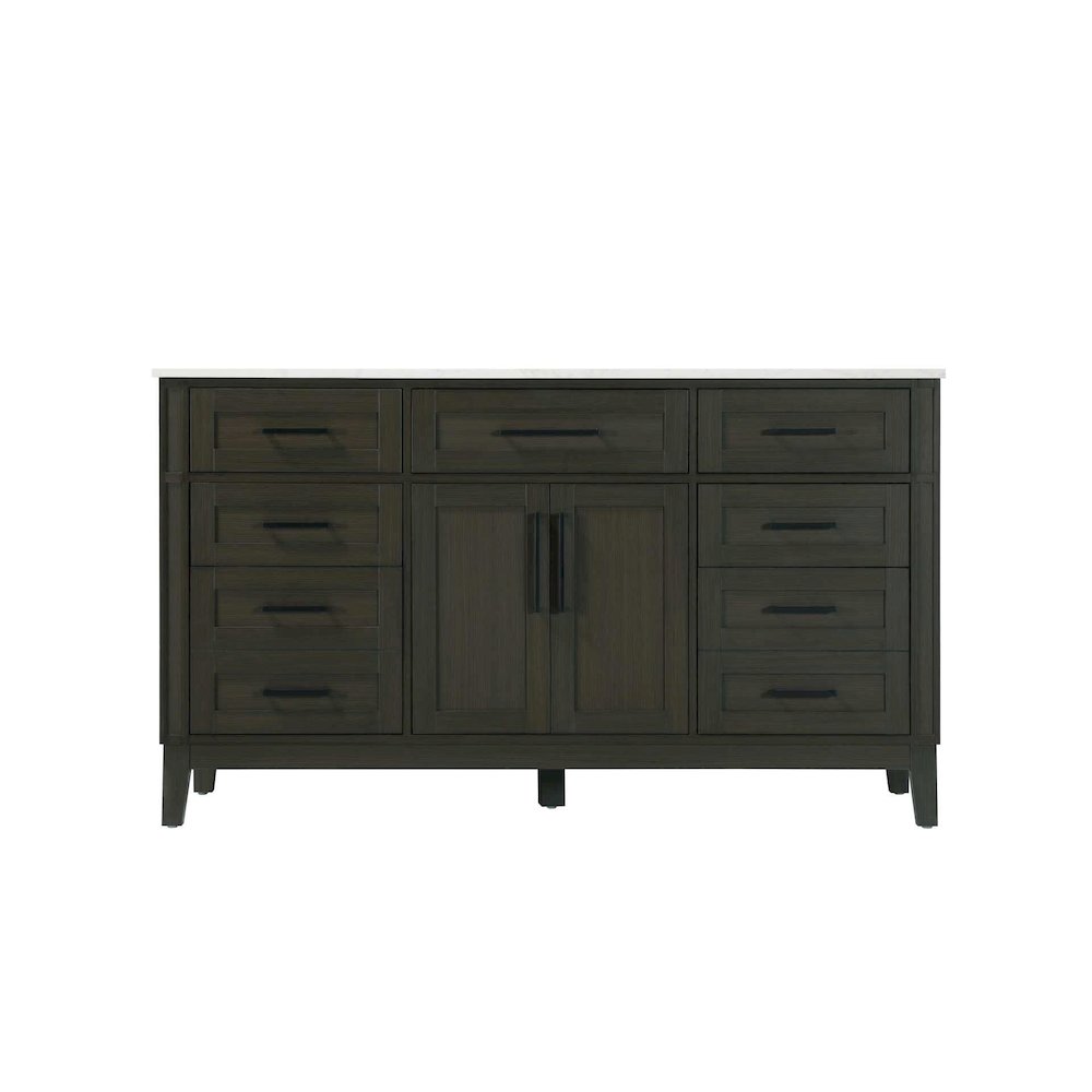 60 inch Single Bathroom Vanity in Mocha Brown. Picture 9