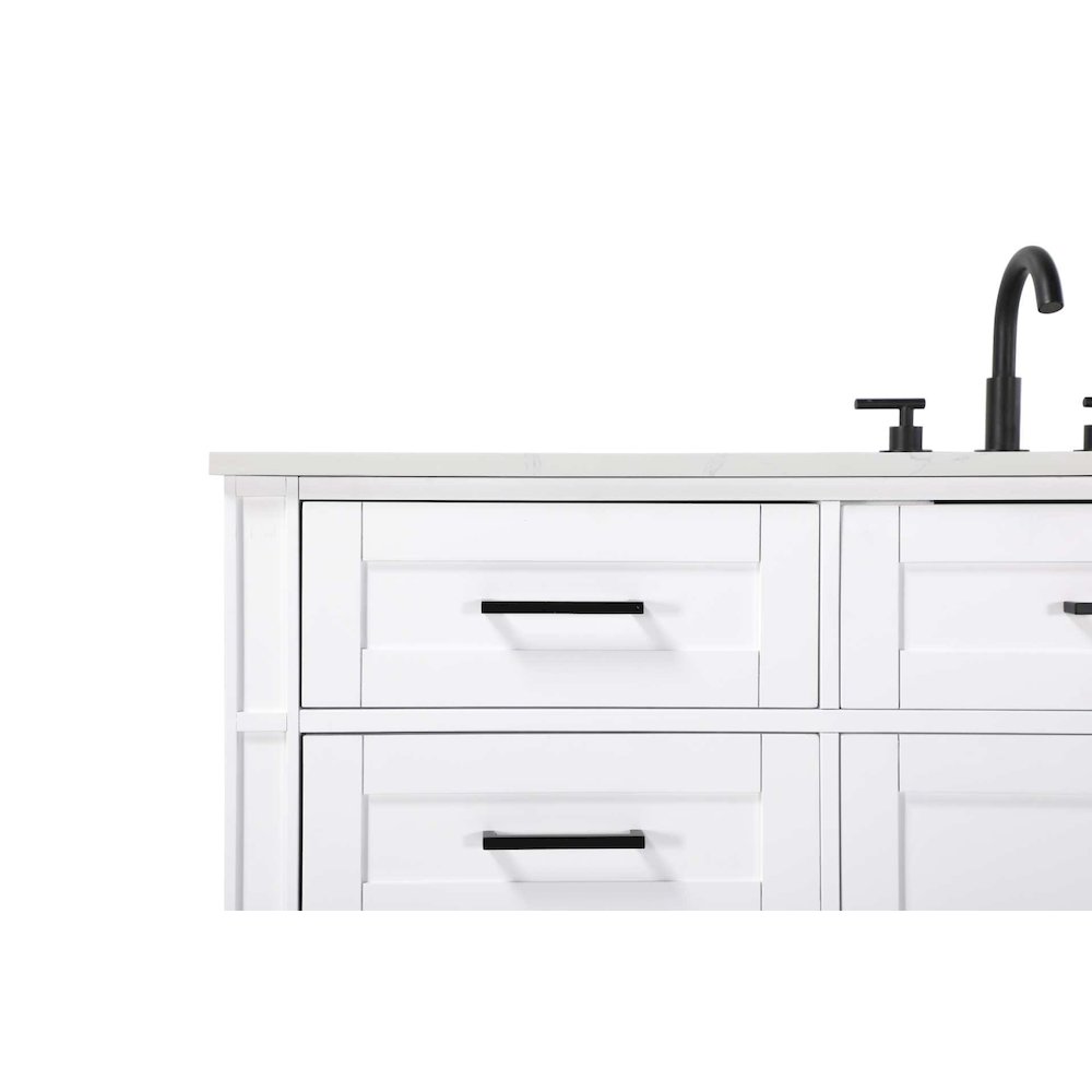 60 inch Single Bathroom Vanity in White. Picture 5