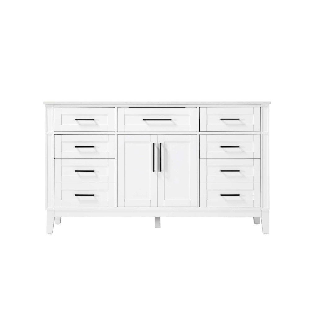 60 inch Single Bathroom Vanity in White. Picture 9