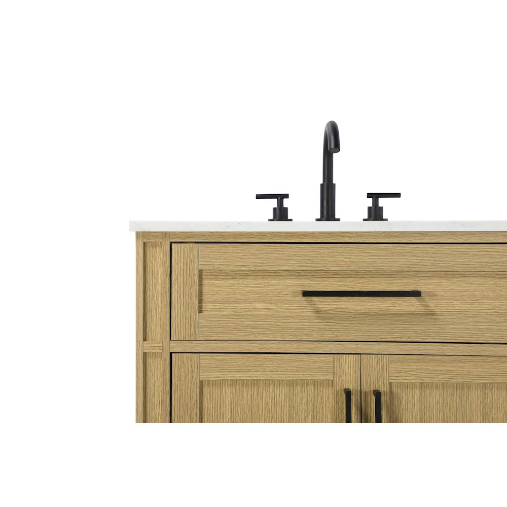 72 inch Double Bathroom Vanity in Honey Brown. Picture 5