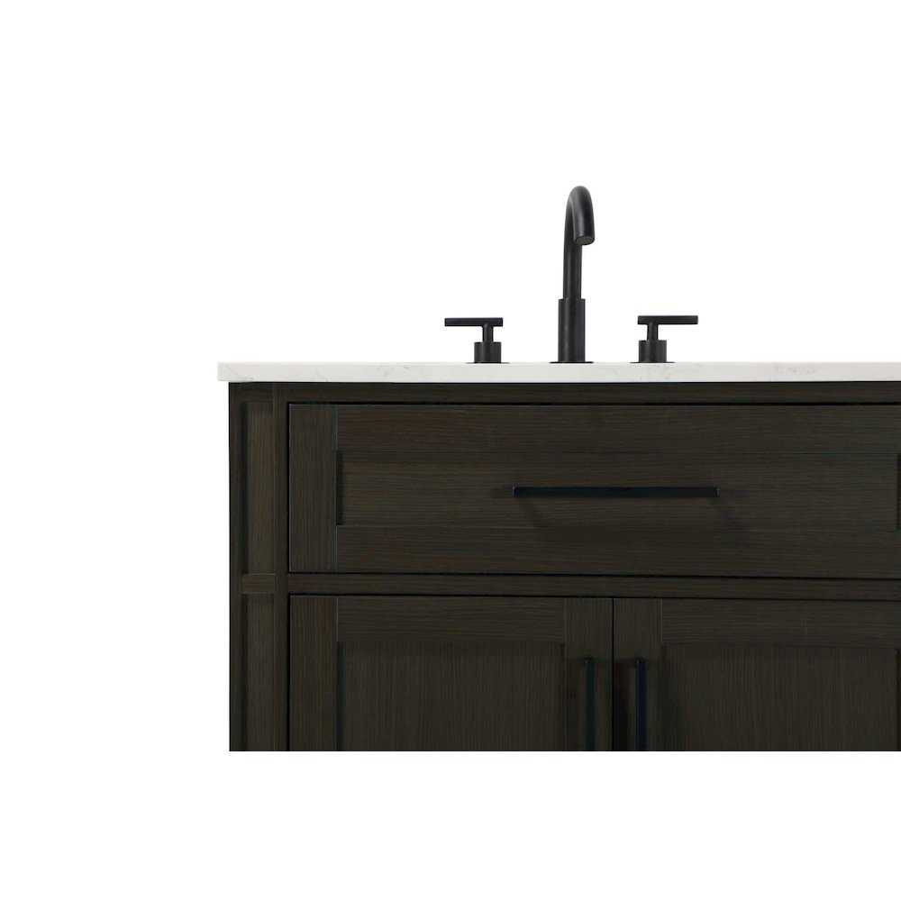 72 inch Double Bathroom Vanity in Mocha Brown. Picture 5