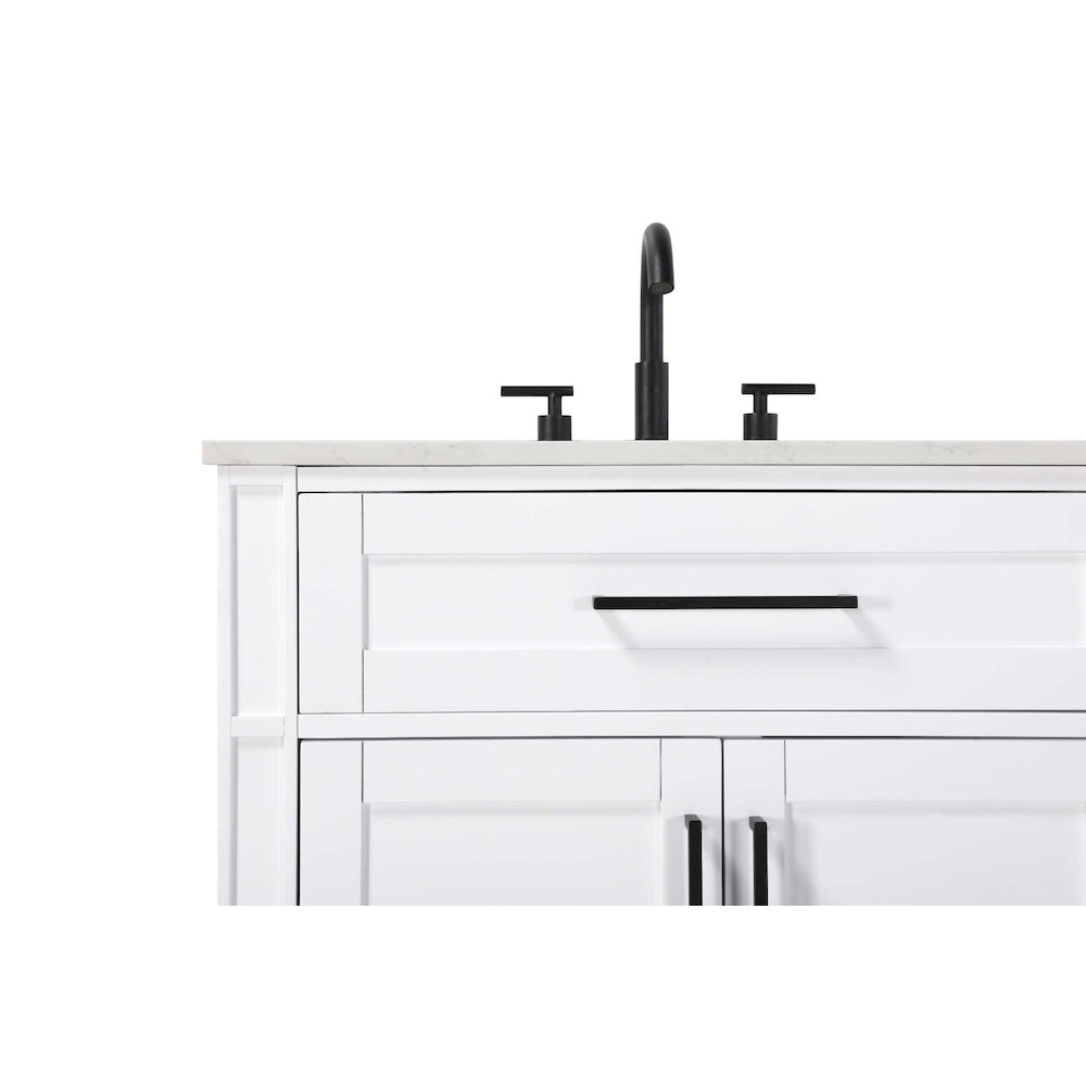 72 inch Double Bathroom Vanity in White. Picture 5