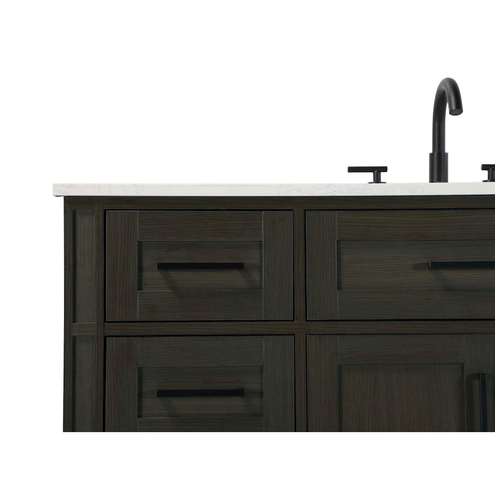 84 inch Double Bathroom Vanity in Mocha Brown. Picture 5