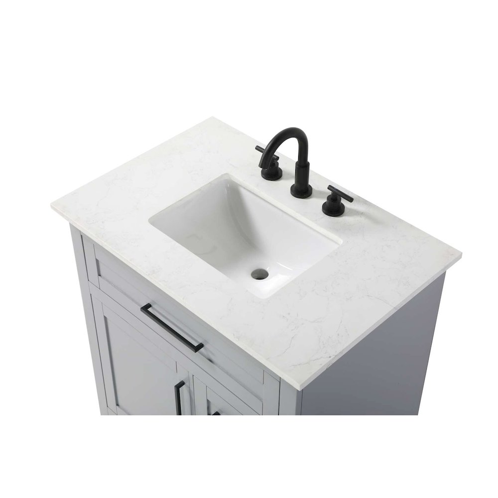 32 inch Single Bathroom Vanity in Grey. Picture 3