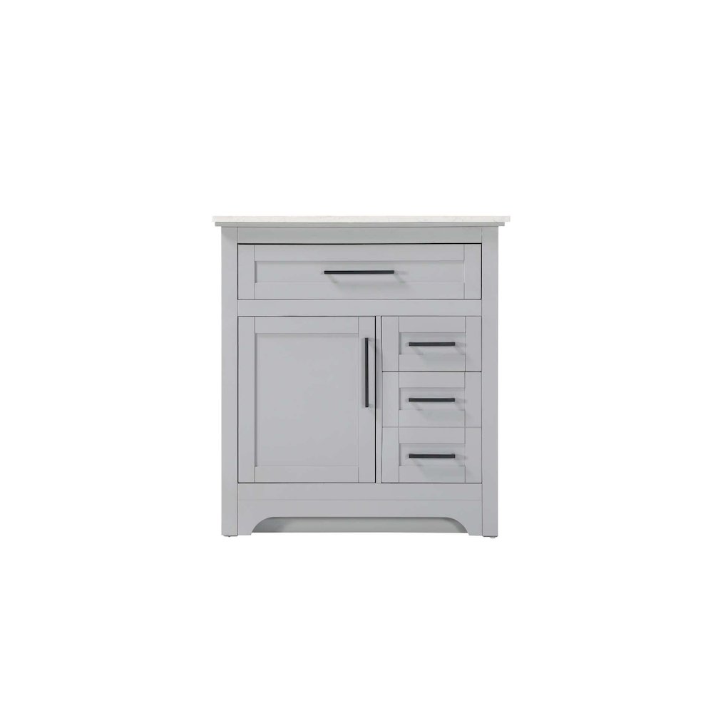32 inch Single Bathroom Vanity in Grey. Picture 9
