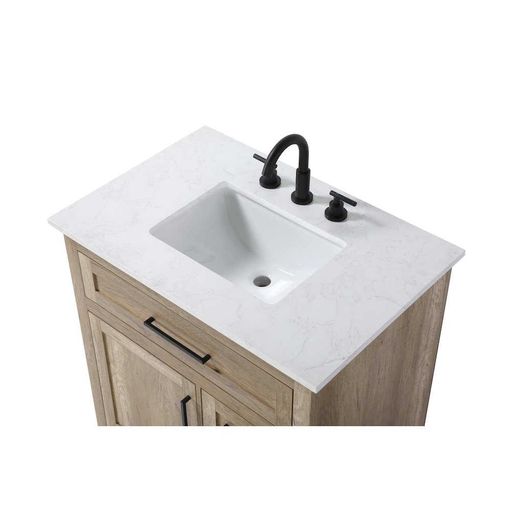 32 inch Single Bathroom Vanity in Natural oak. Picture 3
