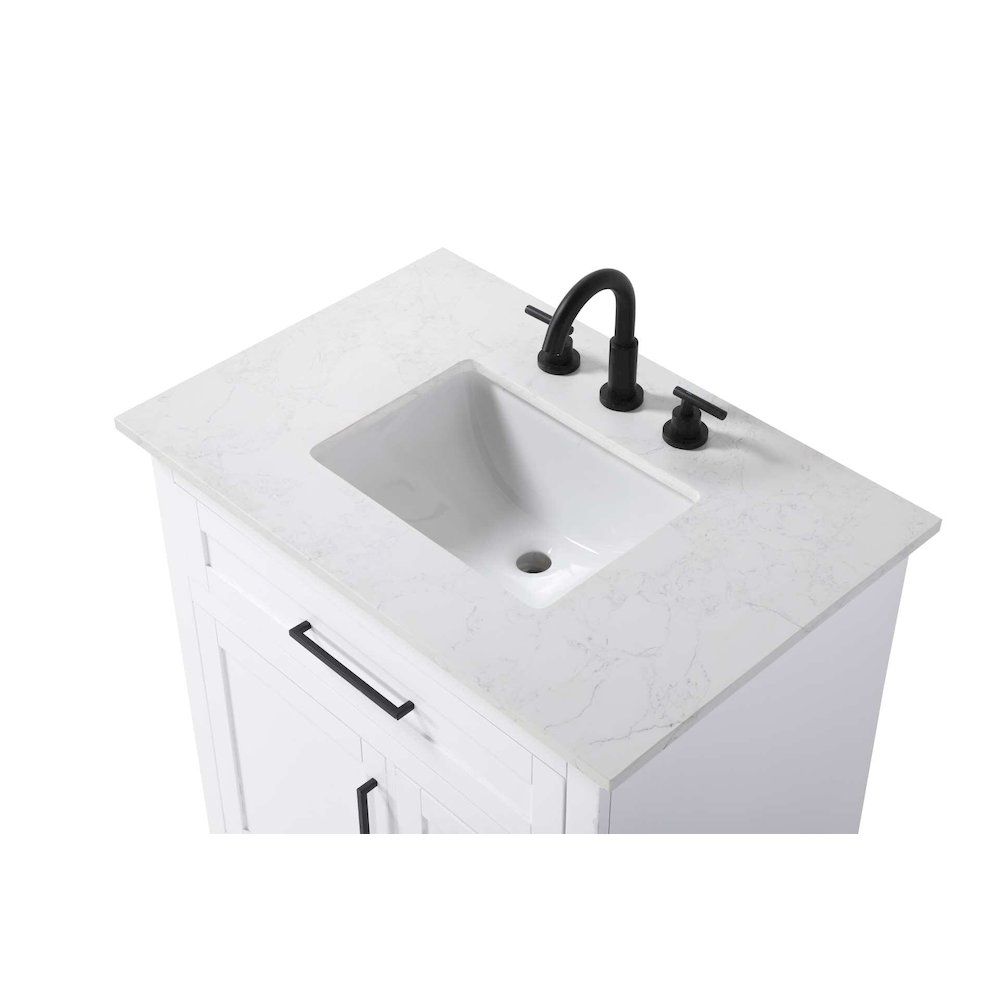 32 inch Single Bathroom Vanity in White. Picture 3