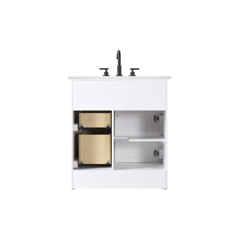 32 inch Single Bathroom Vanity in White. Picture 7