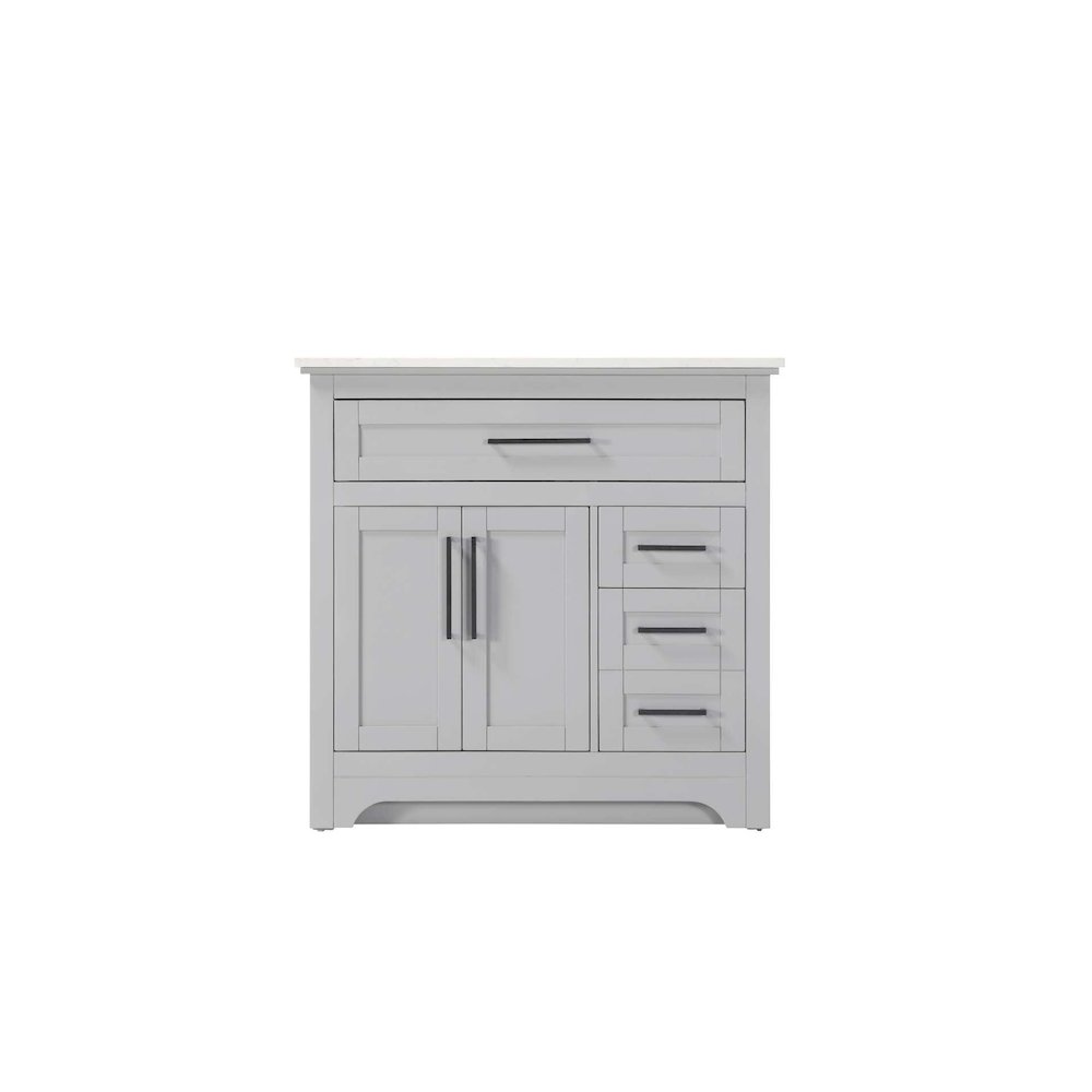 36 inch Single Bathroom Vanity in Grey. Picture 9