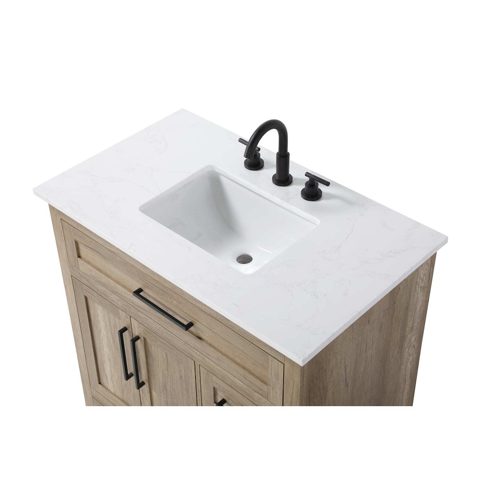 36 inch Single Bathroom Vanity in Natural oak. Picture 3