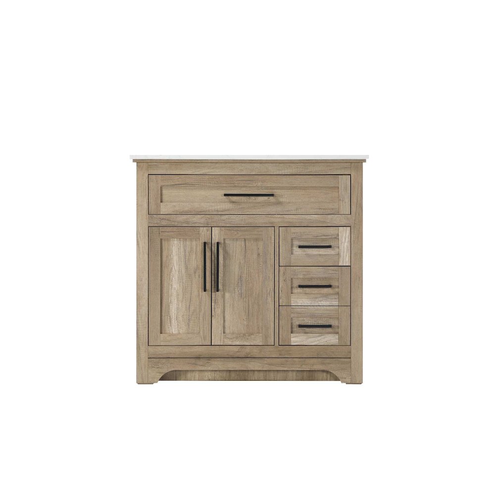 36 inch Single Bathroom Vanity in Natural oak. Picture 9