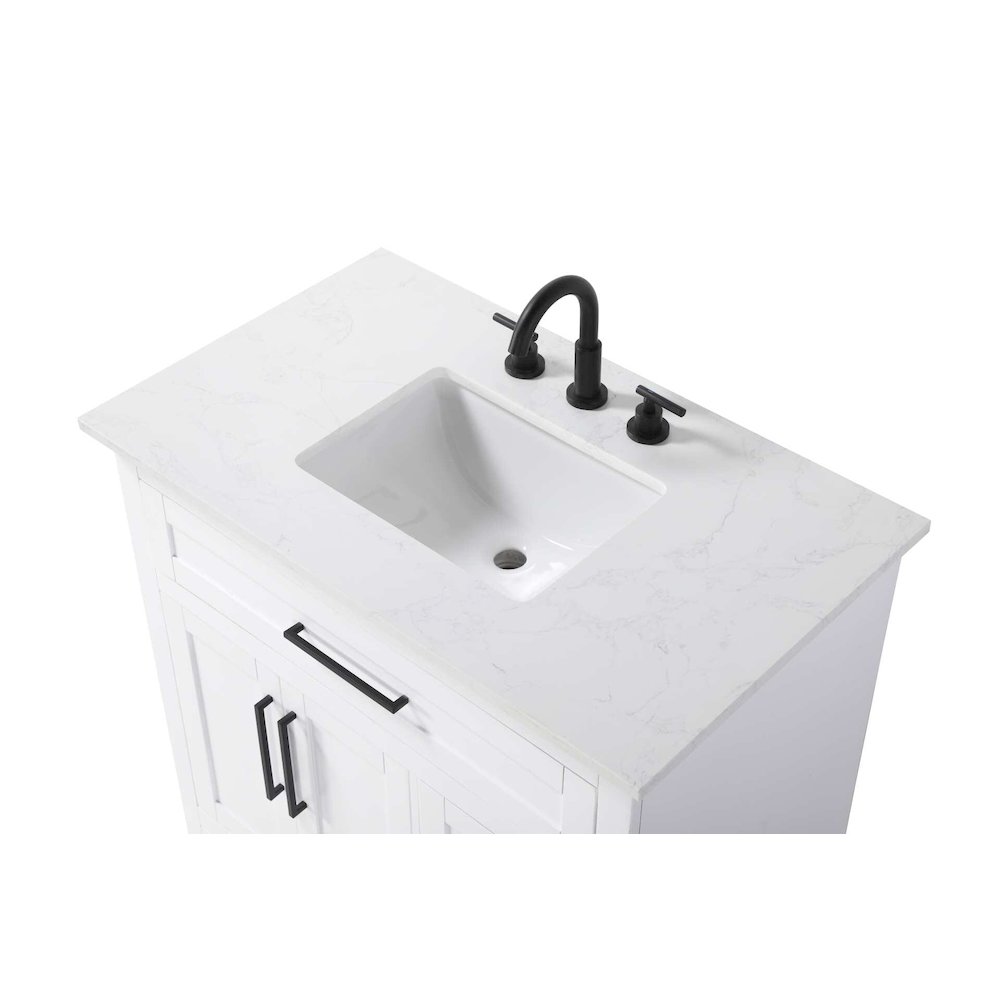 36 inch Single Bathroom Vanity in White. Picture 3