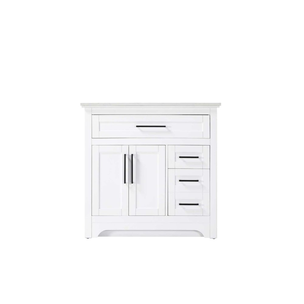 36 inch Single Bathroom Vanity in White. Picture 9