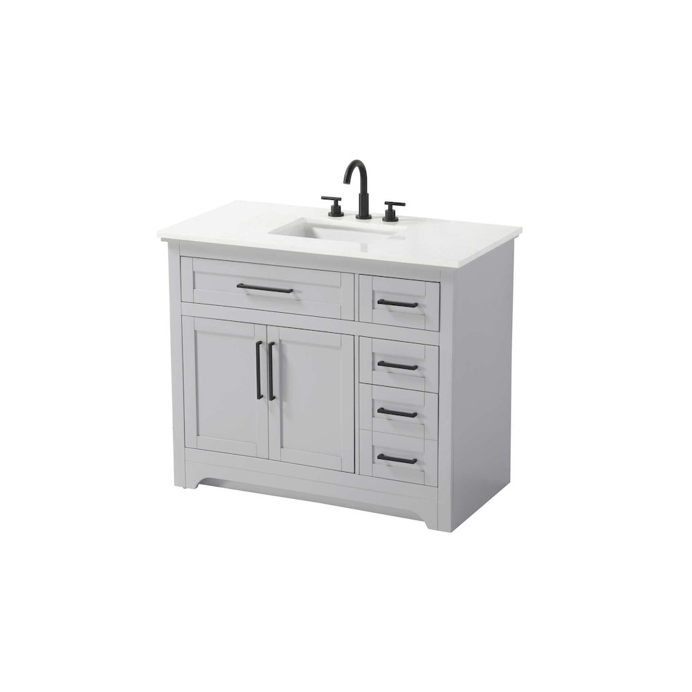 42 inch Single Bathroom Vanity in Grey. Picture 1