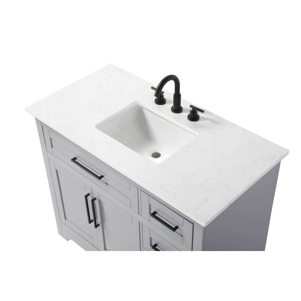 42 inch Single Bathroom Vanity in Grey. Picture 3