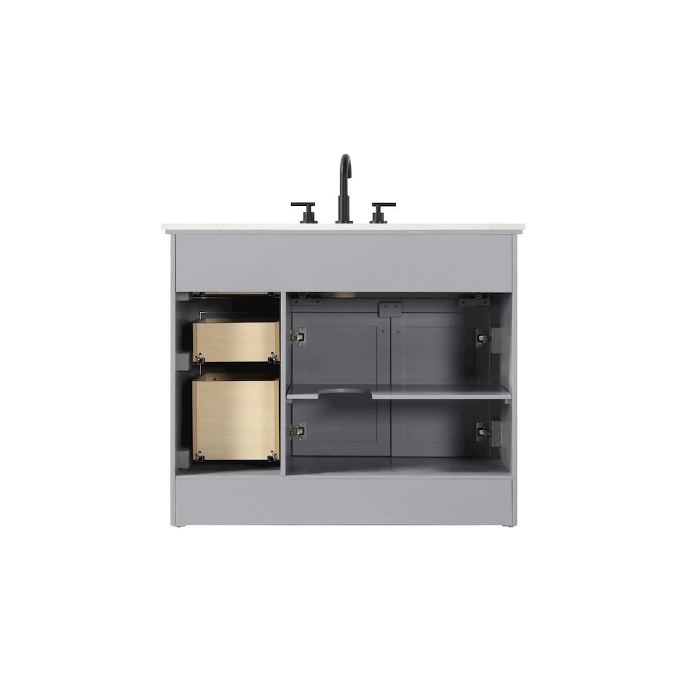 42 inch Single Bathroom Vanity in Grey. Picture 7