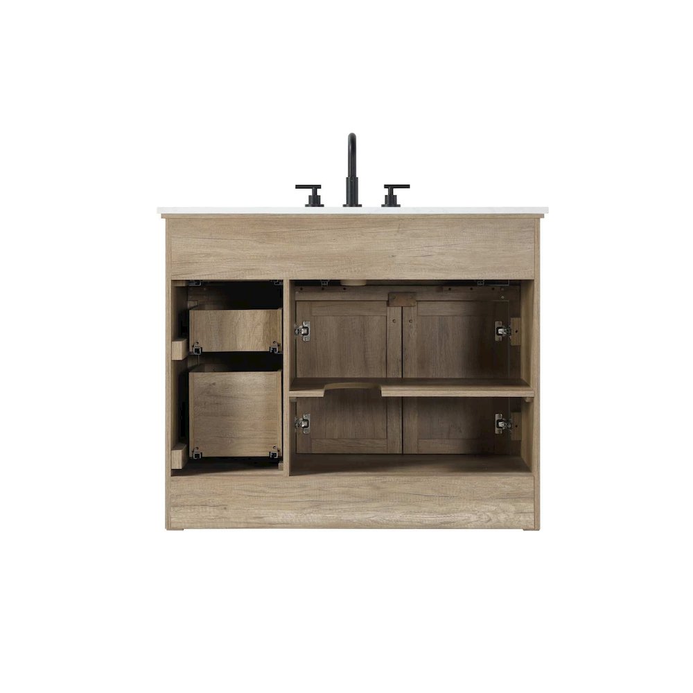 42 inch Single Bathroom Vanity in Natural oak. Picture 7