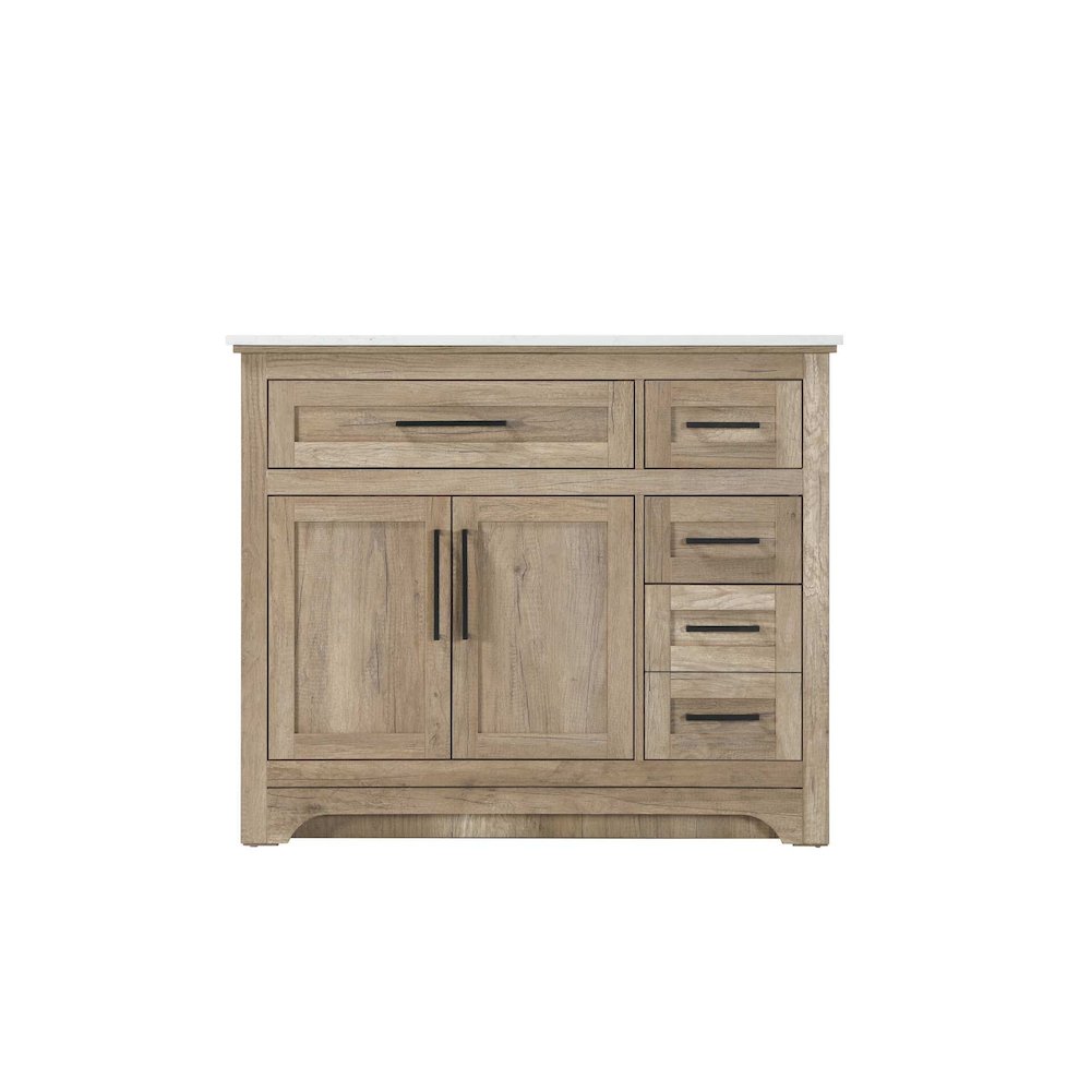 42 inch Single Bathroom Vanity in Natural oak. Picture 9