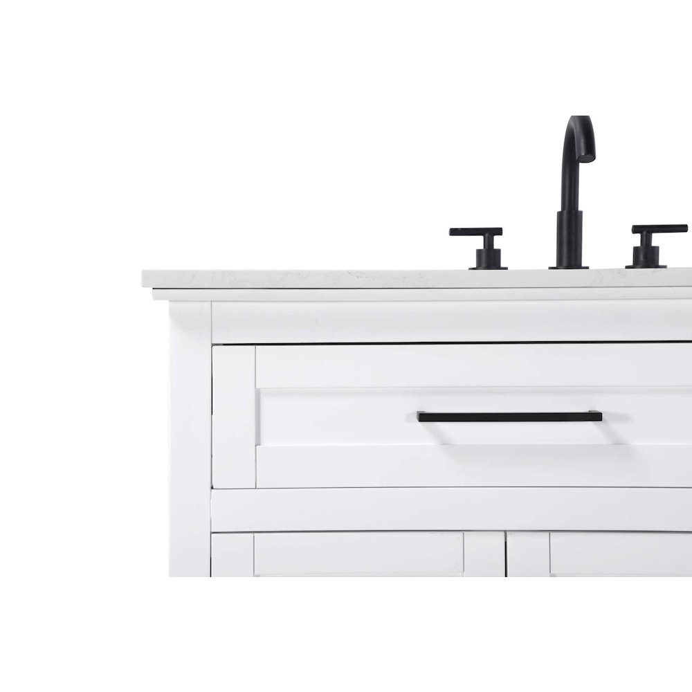 42 inch Single Bathroom Vanity in White. Picture 5